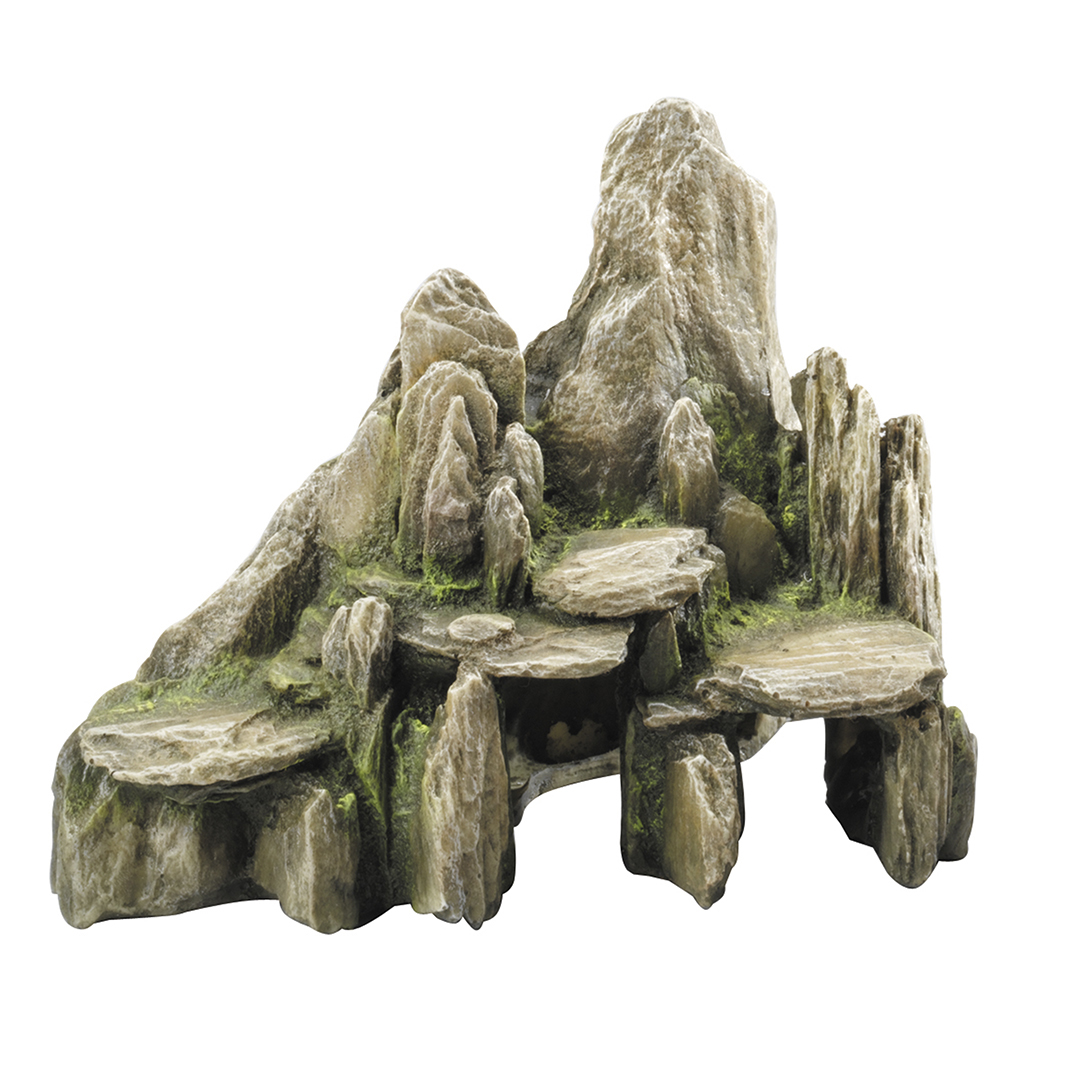 Deco steen met mos 25,5x15,5x20CM groen