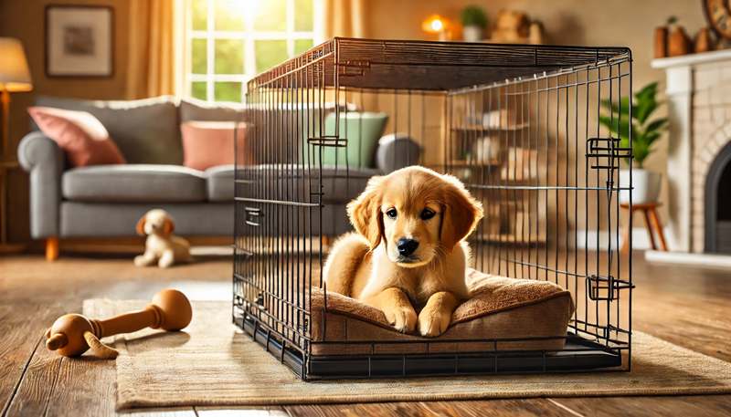 Hoe lang mag een puppy in de bench blijven?