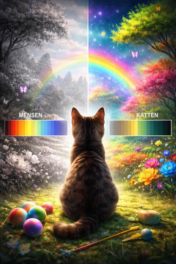 Welke kleuren zien katten? En waarom de kleur van een krabpaal niet relevant is