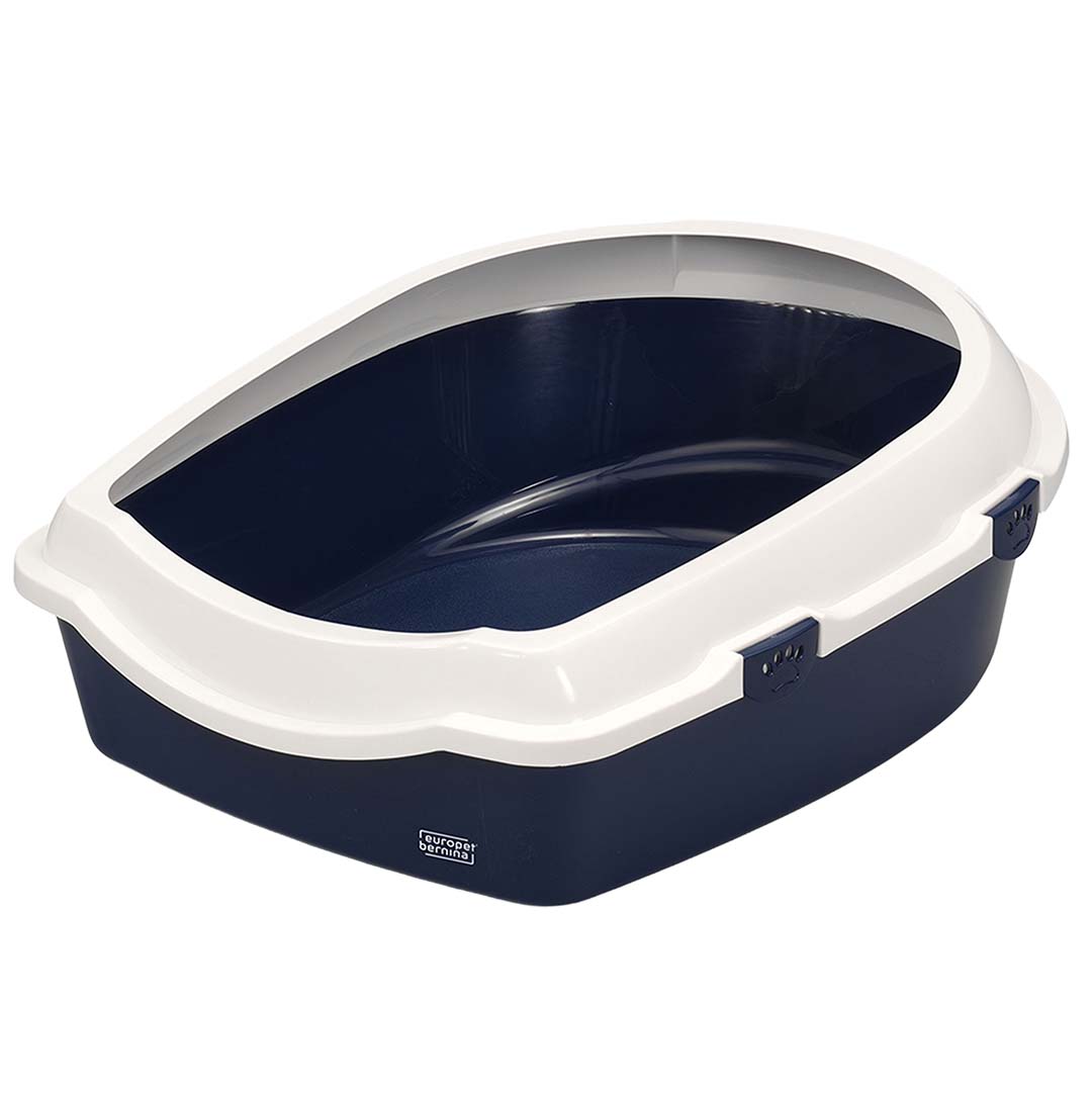 Kattentoilet Space L - 56x70x27cm wit/donkerblauw
