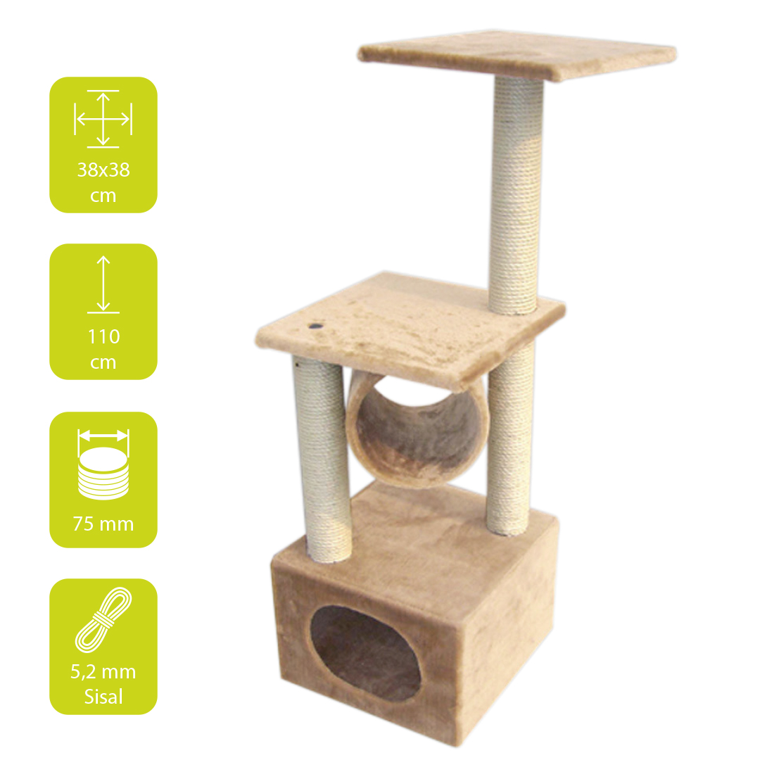 Krabpaal Classic Rodo 38x38x110cm crème - Afbeelding 2