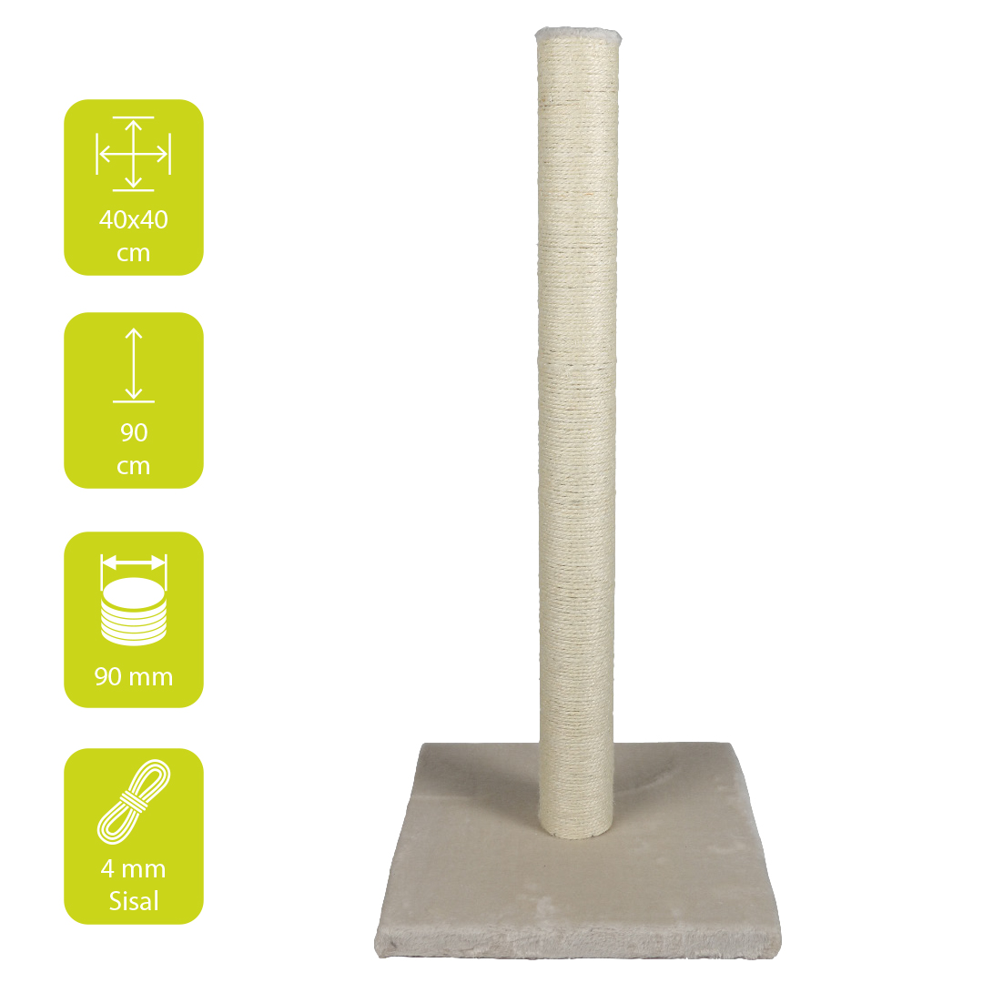 Krabpaal classic high post 40x40x90cm gebroken wit - Afbeelding 2