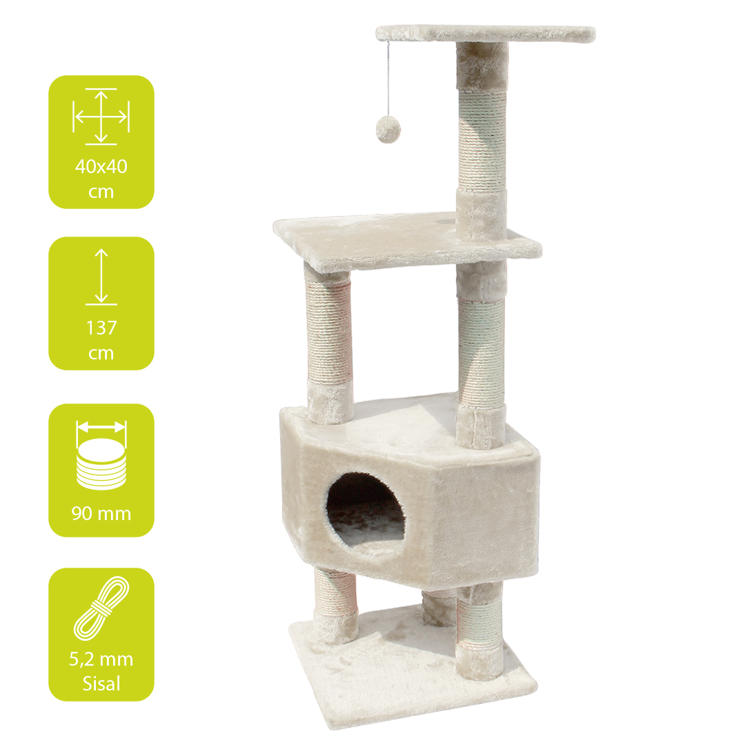 Krabpaal classictree loonaa 40x40x135cm crème - Afbeelding 2