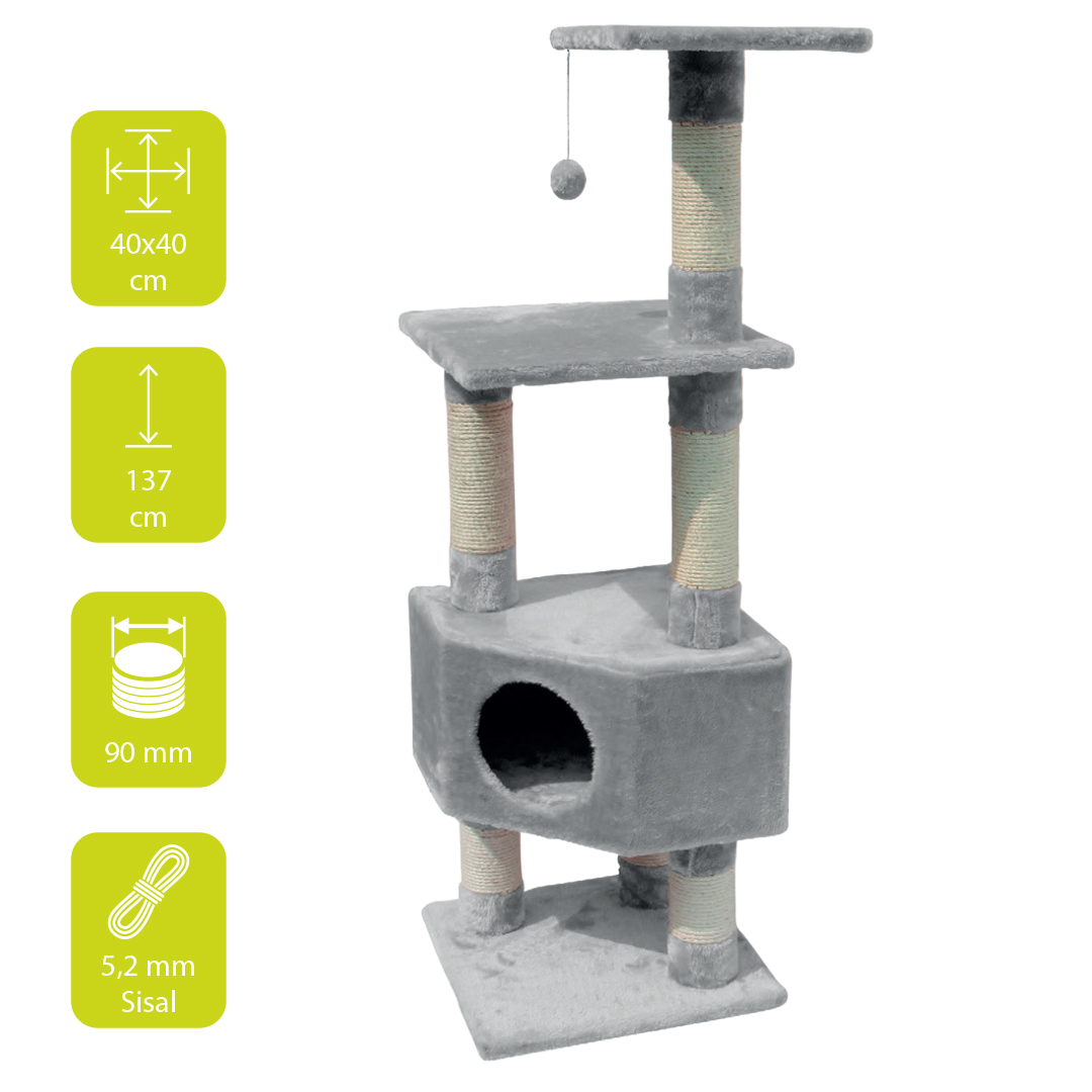 Krabpaal classictree loonaa 40x40x135cm grijs - Afbeelding 2