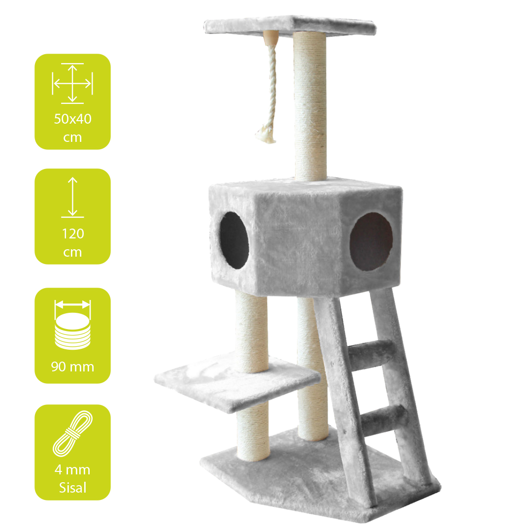 Krabpaal classictree rover 50x40x120cm grijs - Afbeelding 2