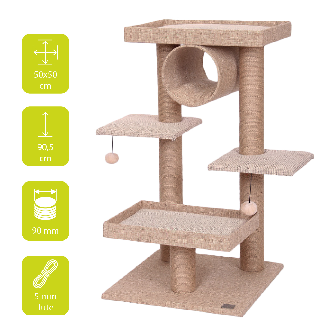 Krabpaal Trend Willow 50x50x90,5cm beige - Afbeelding 2