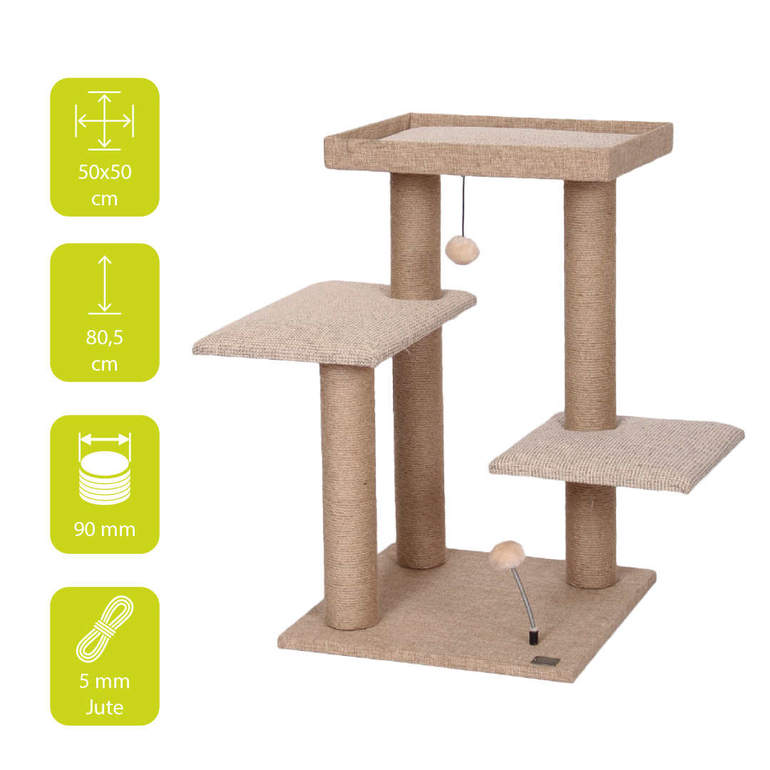 Krabpaal Trend Pine 50x50x80,5cm roze - Afbeelding 2