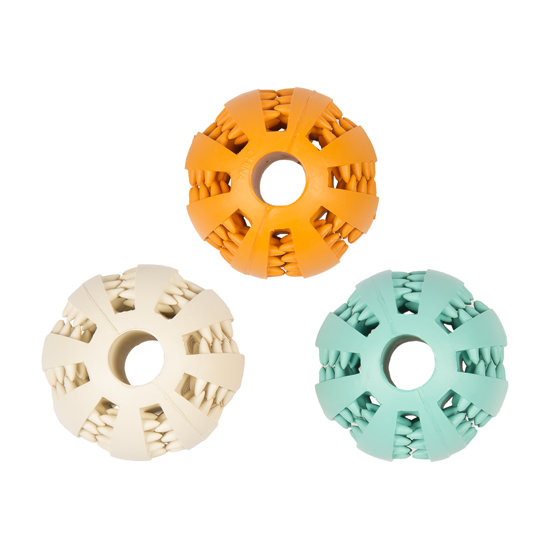 Rubber Dental Bal Met Smaak 7cm gemengde kleuren