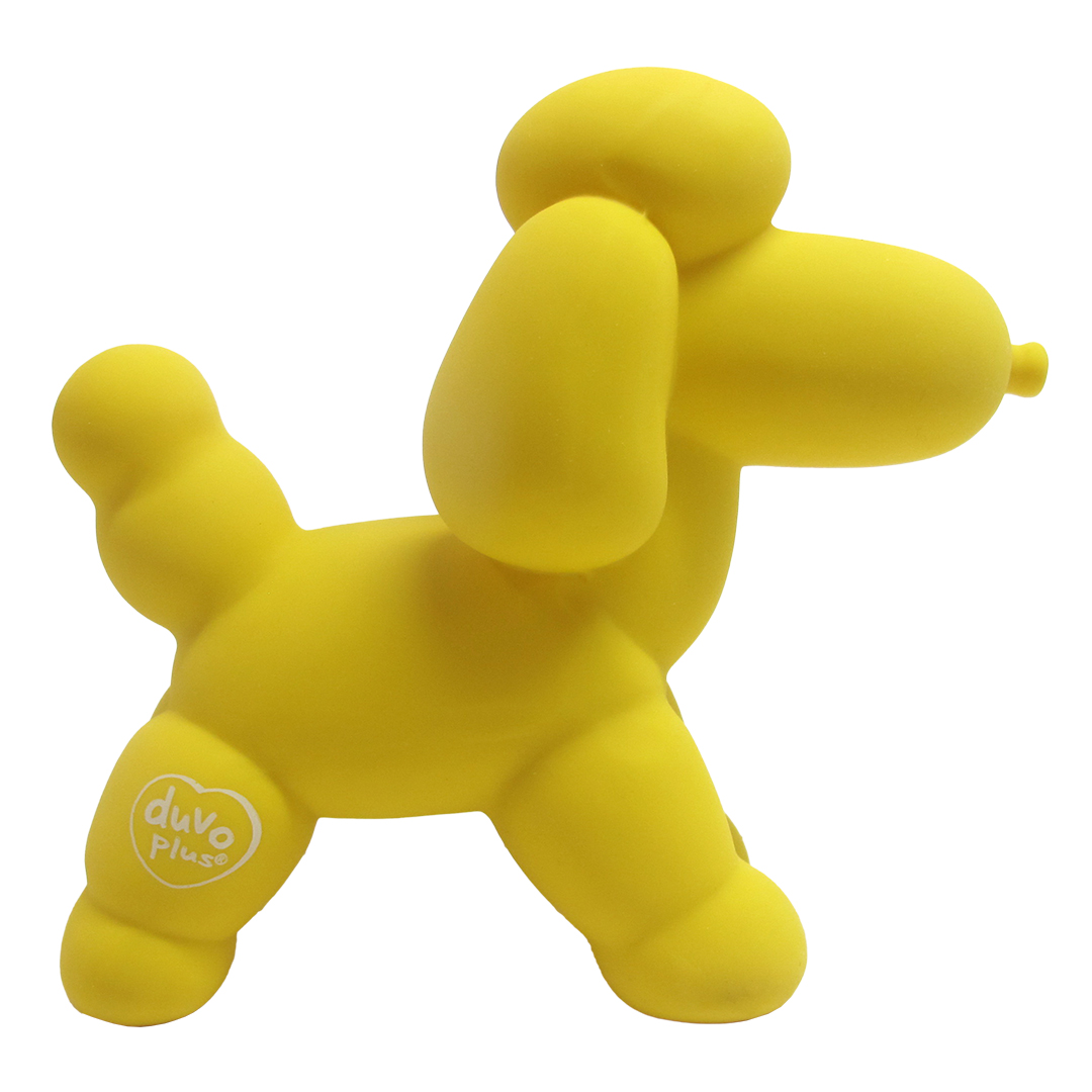Latex balloon Poodle 14x6x12,5cm geel