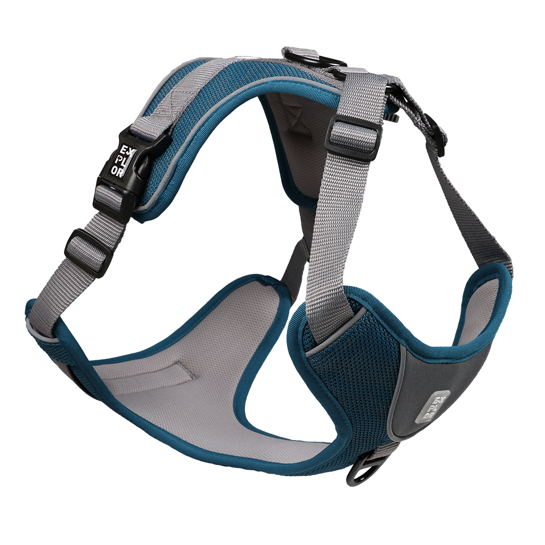 Ultimate Fit No-Pull harnas Classic L - 48-58cm - 58-81cm petrol blue