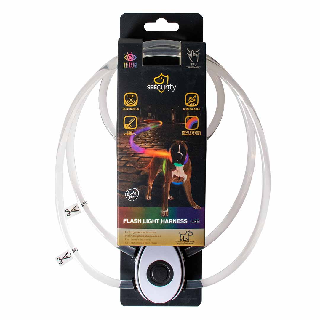 Flash light harnas USB TPU 130x2,5x1cm meerkleurig - Afbeelding 4