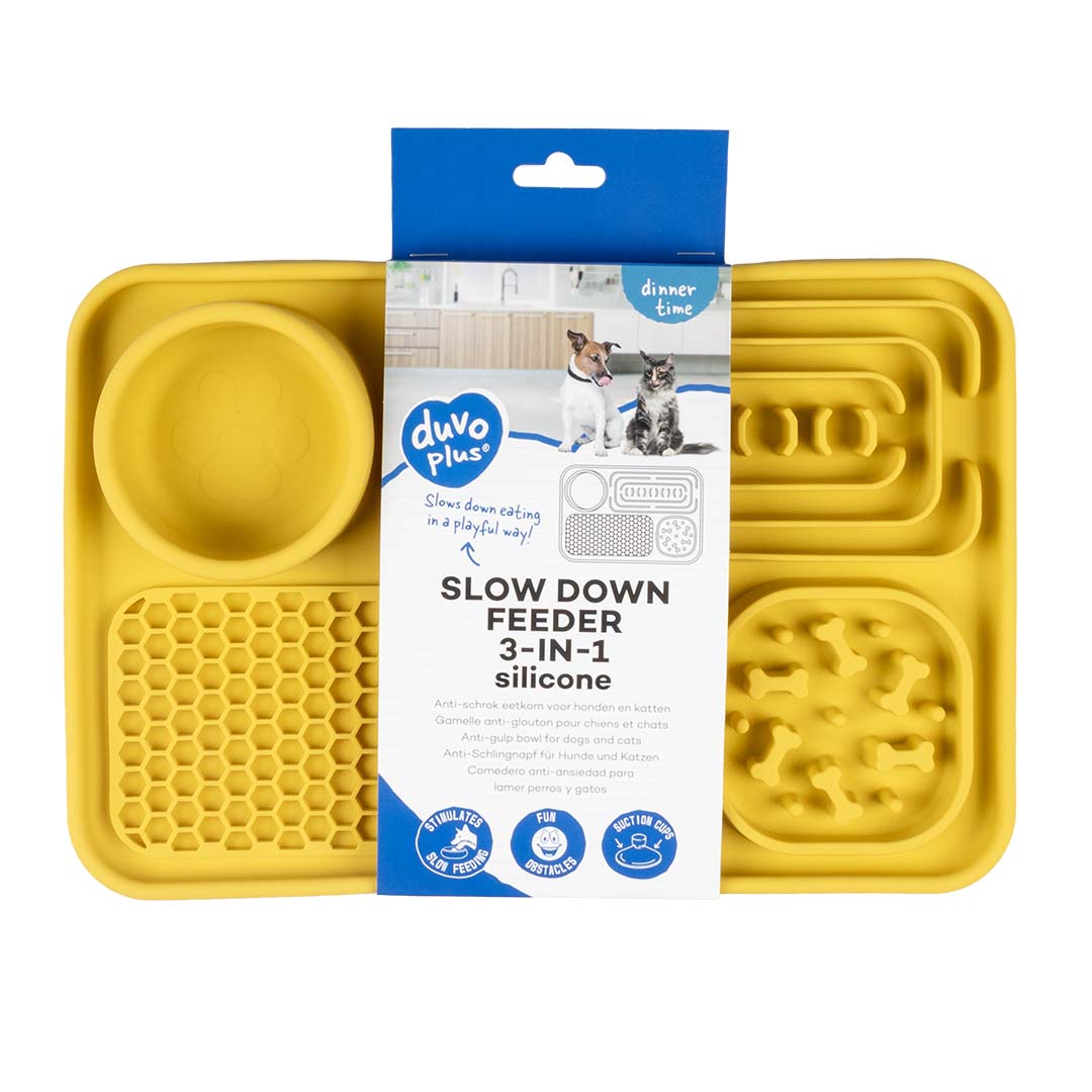 Anti-schrok eetkom 3-in-1 125ml-31x21x4cm geel - Afbeelding 5