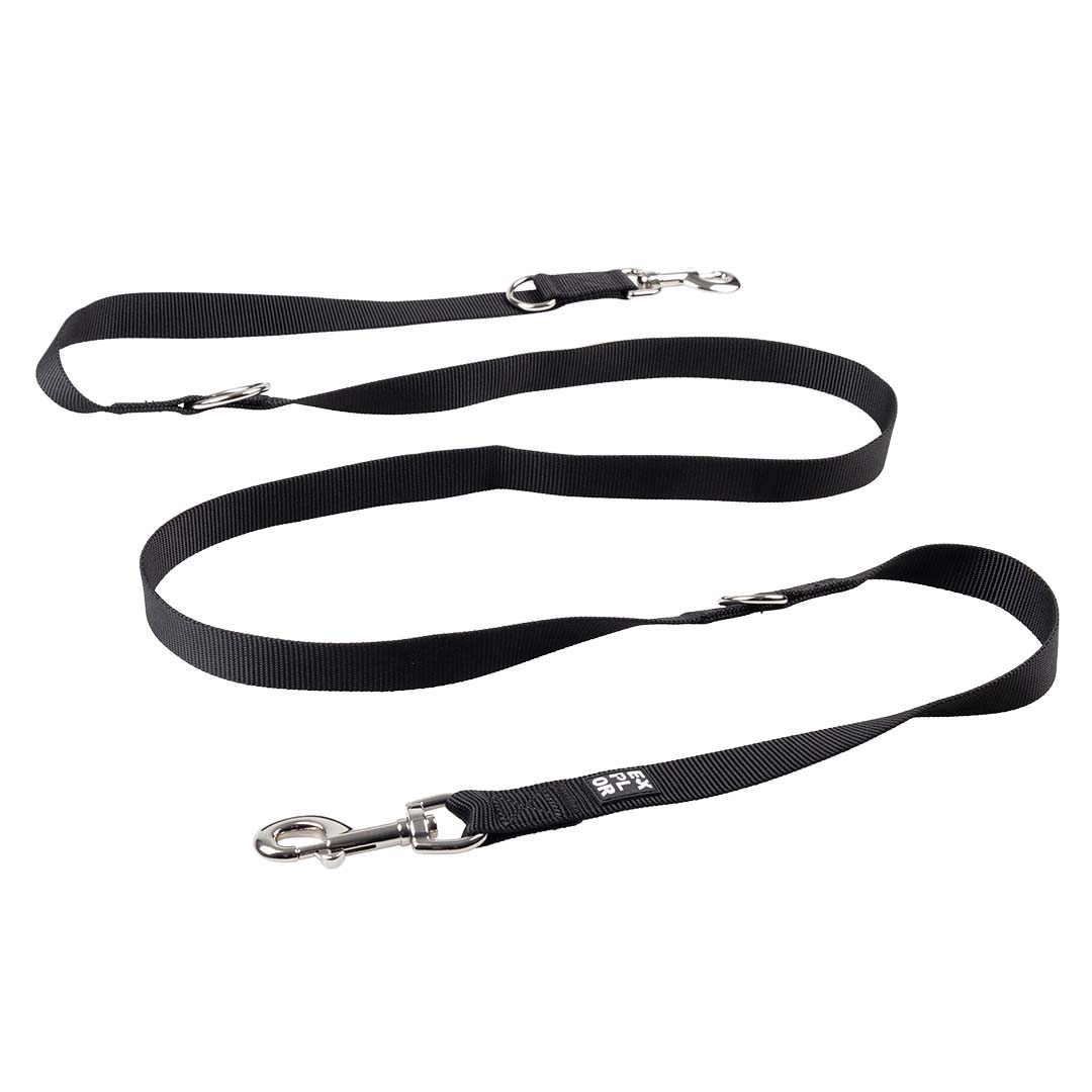 Leiband Duo Classic S/M-240cm/15mm zwart