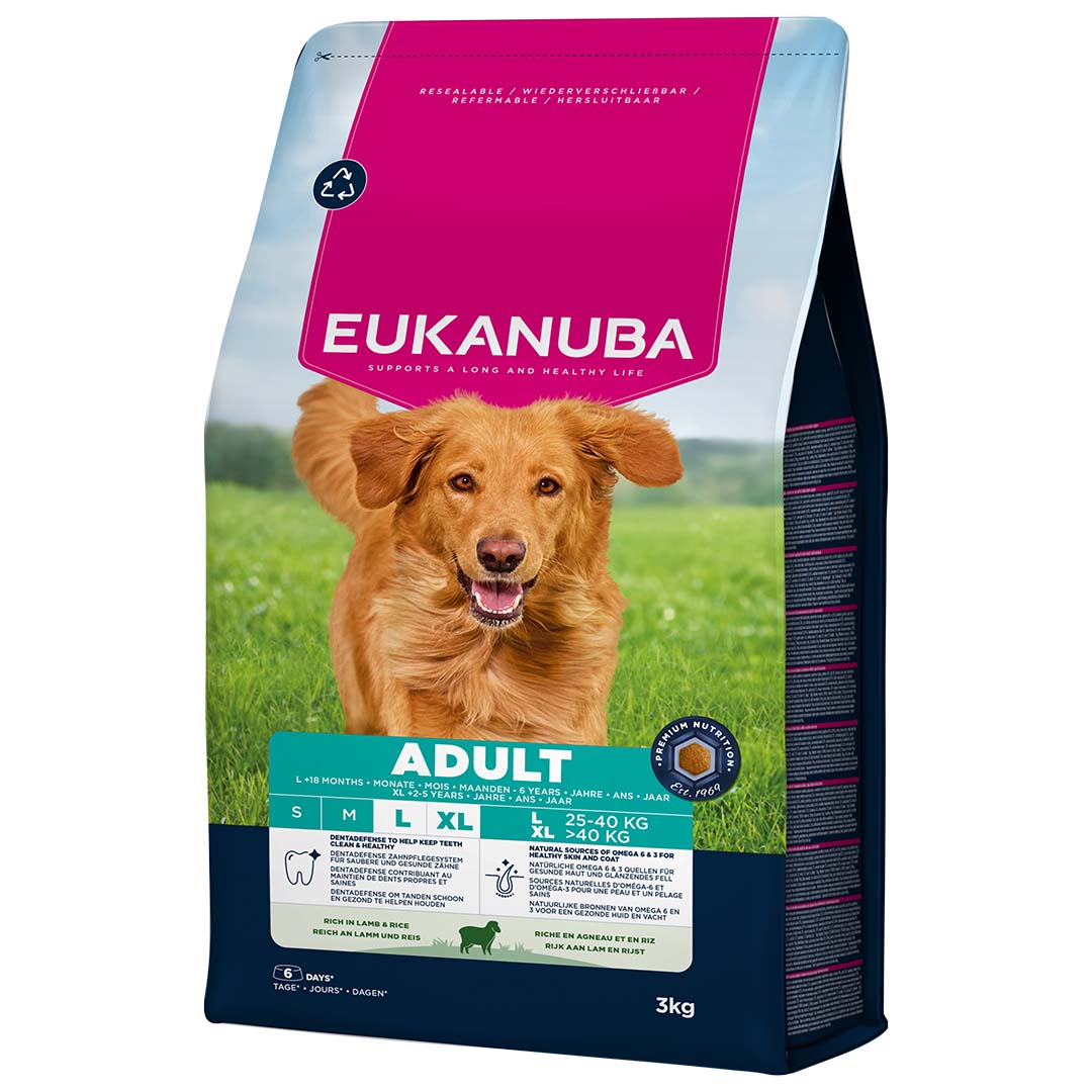 Euk dog adult large breed lamb&rice 3kg