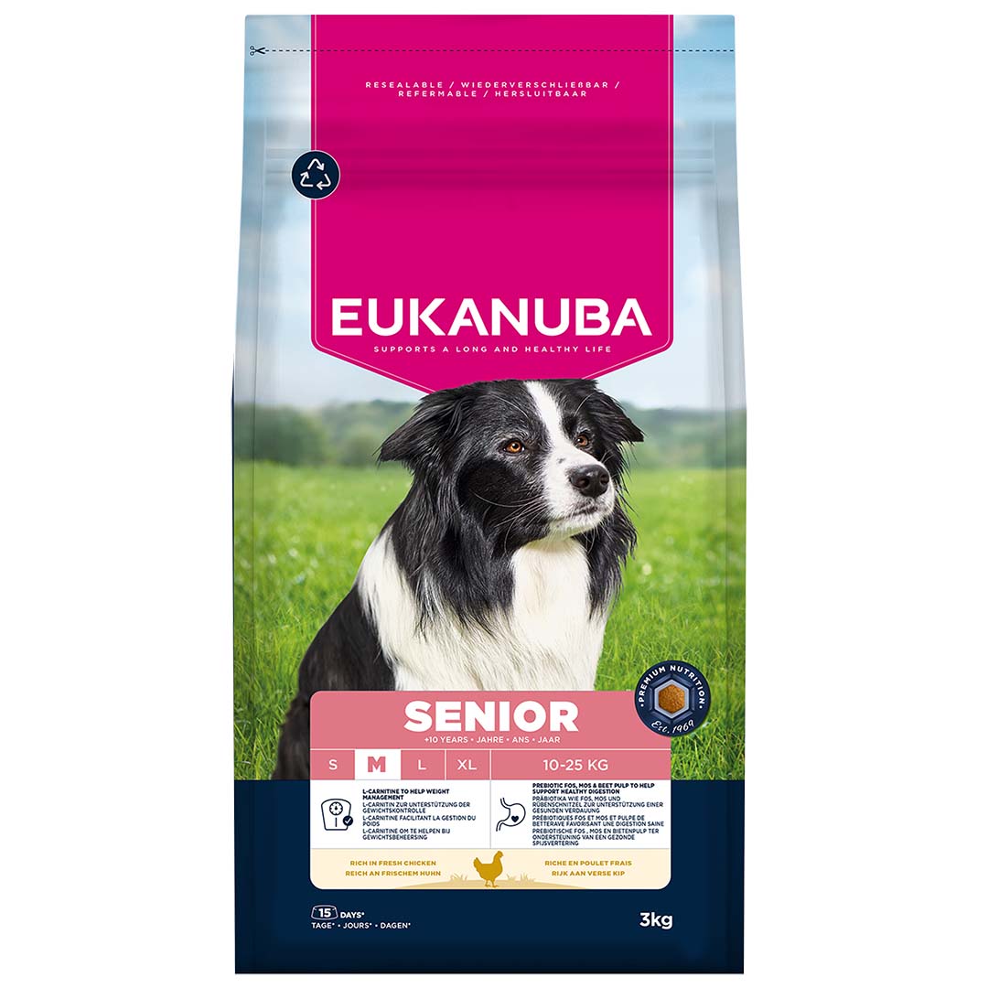 Euk dog senior medium breed chicken 3kg - Afbeelding 2