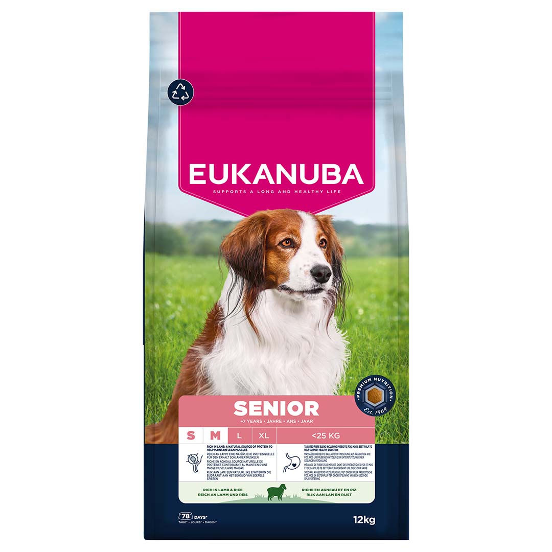 Euk dog senior small&medium breed lamb&rice 12kg - Afbeelding 2