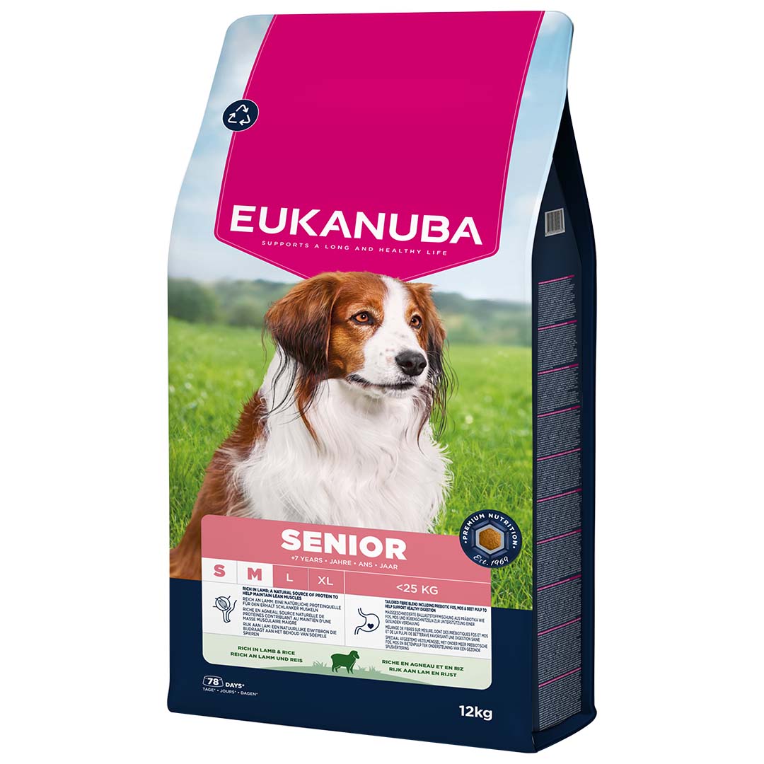 Euk dog senior small&medium breed lamb&rice 12kg