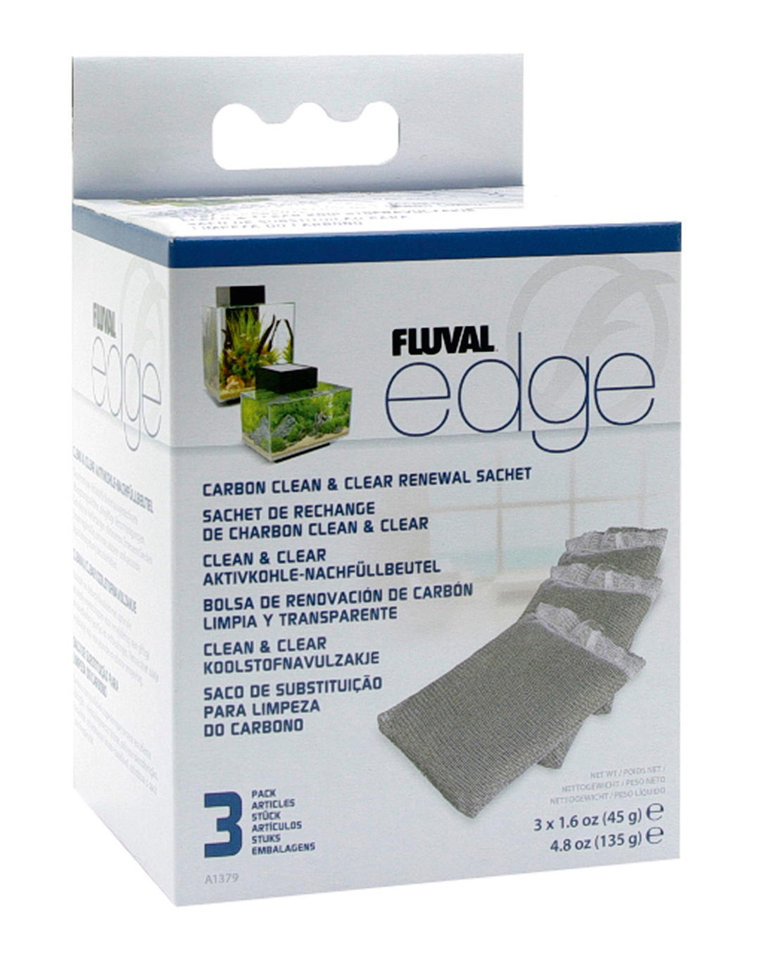 FL edge koolstoffilter 3st zwart