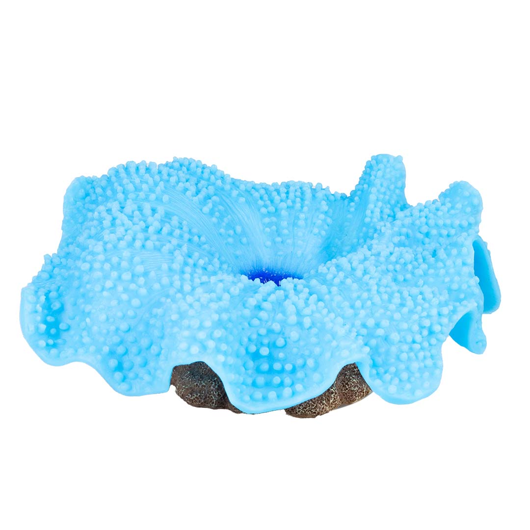 Kunstplant anemoon tapijt 18x16x5cm blauw