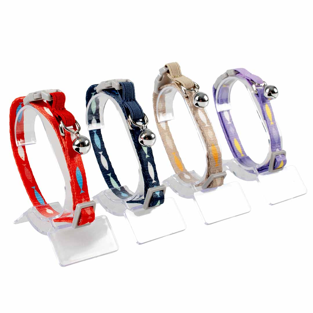 Kattenhalsband vis familie 20-30cm / 10mm gemengde kleuren