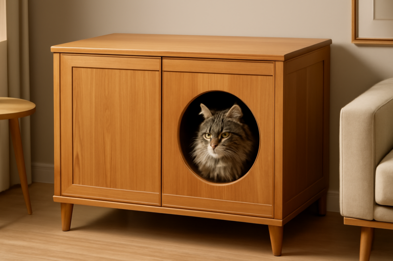 Kattenbak kast XXL: grote kattenbak stijlvol verbergen in je interieur